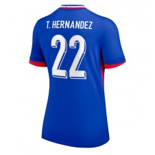 Frankrike Theo Hernandez #22 Hjemmedrakt Kvinner EM 2024 Kortermet